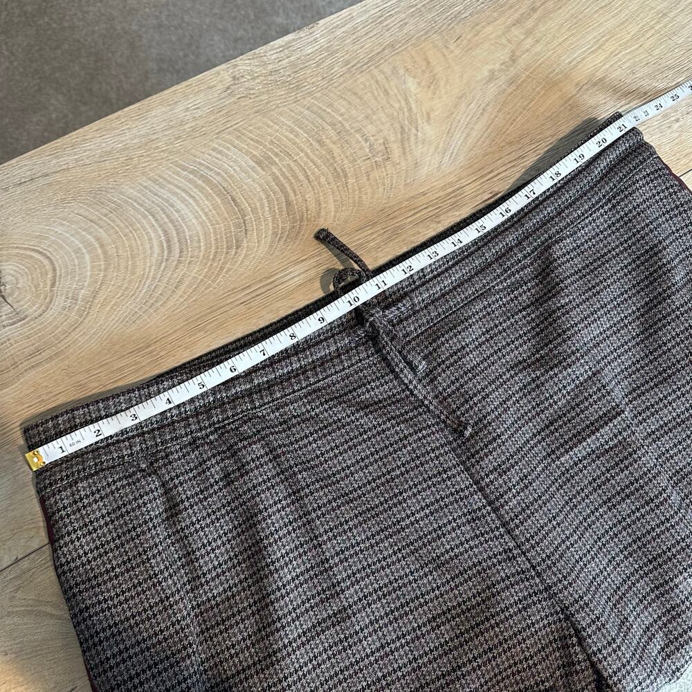 Banana Republic Straight Mid Rise Pull on Pant Multi Houndstooth XXL - Picture 11 of 13